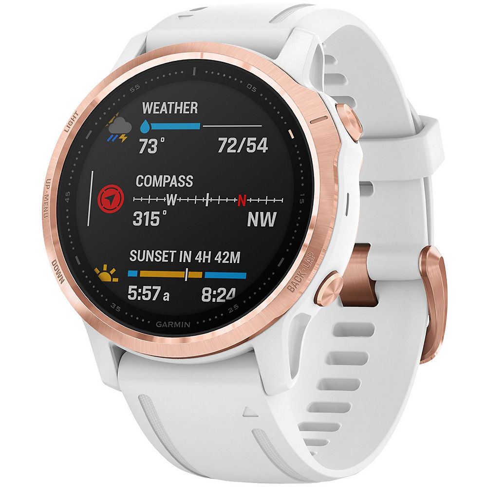 Image of Garmin Fenix 6S Pro GPS Watch - Rose Gold/White