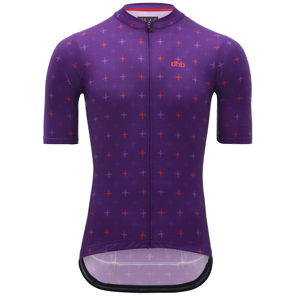 dhb Blok Short Sleeve Jersey - Criss Cross - Violet, Violet