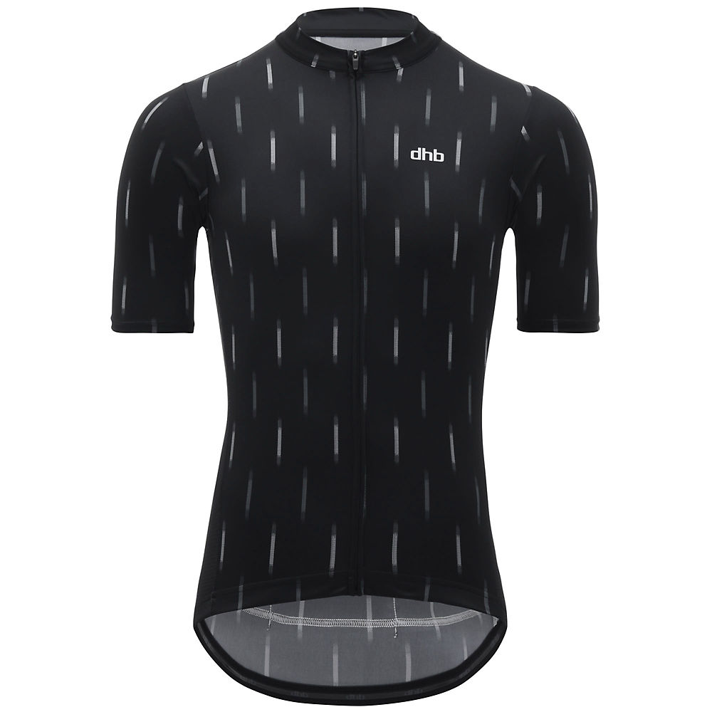 dhb Blok Short Sleeve Jersey - Rain Ikat - Noir - XS, Noir
