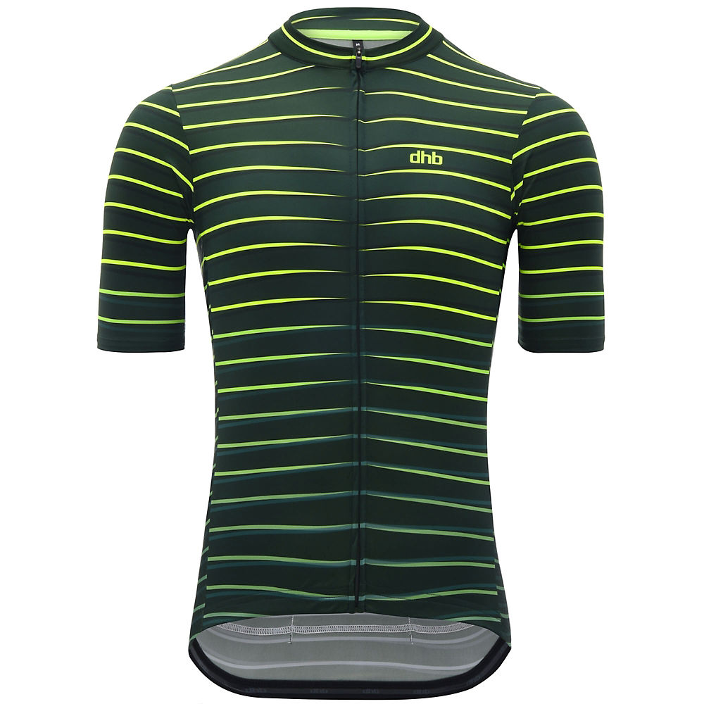 dhb Classic Short Sleeve Jersey - Refraction - Bleu marine/Jaune, Bleu marine/Jaune