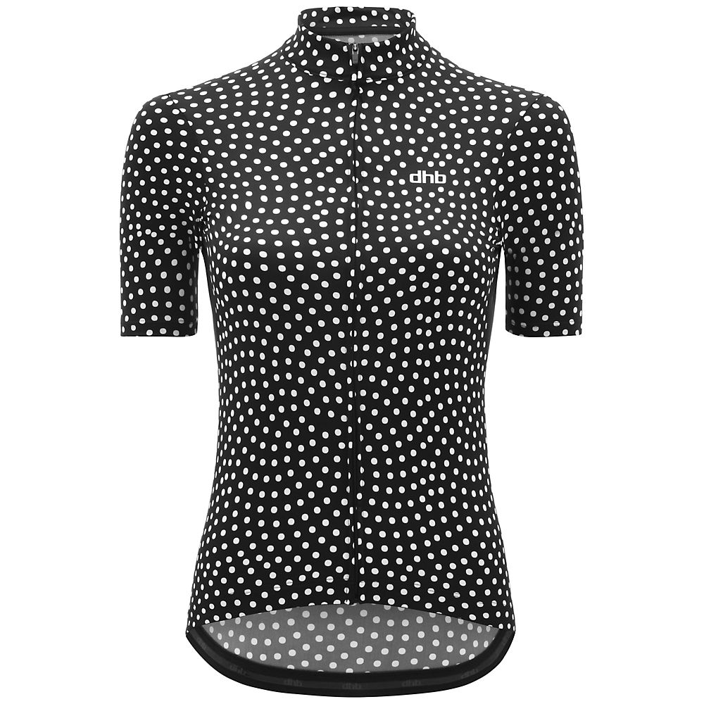 dhb Moda Womens Short Sleeve Jersey - Kyoto - Noir - blanc - UK 6, Noir - blanc