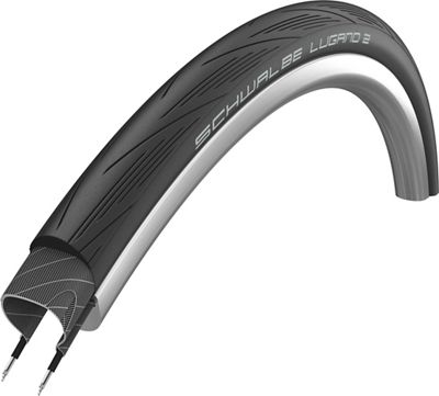 Schwalbe Lugano II Endurance Road Tyre - Black - 700c}, Black