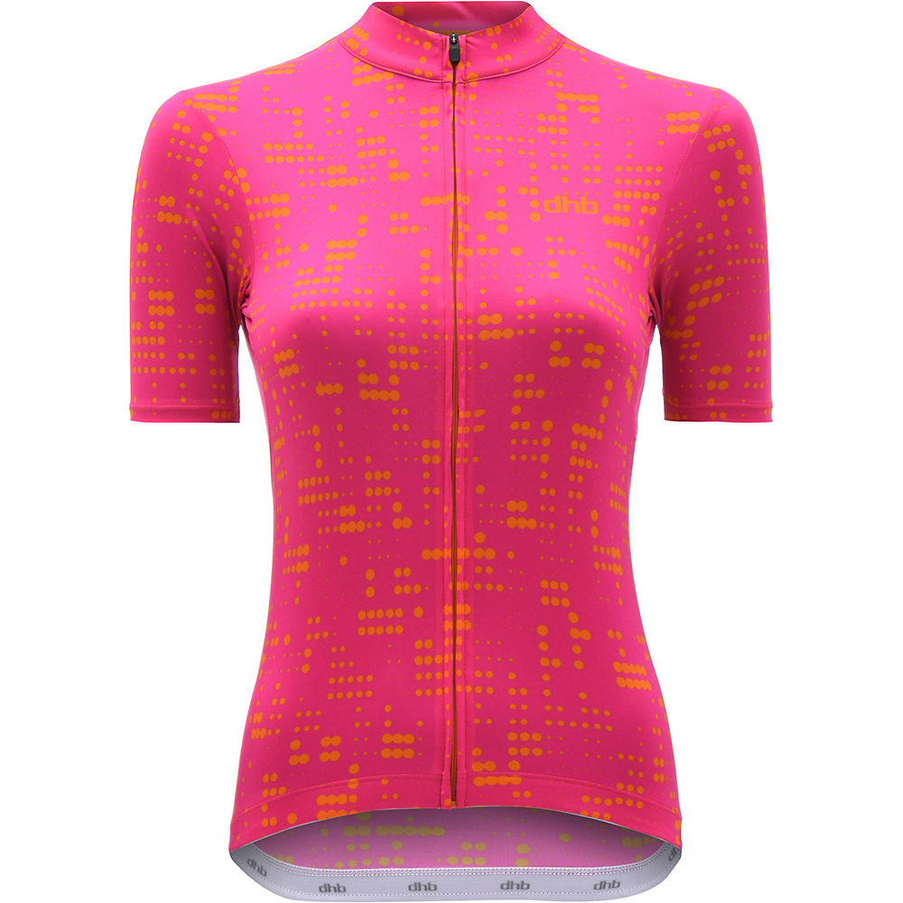 dhb Moda Womens Jersey - Hibiscus - Rose/Orange - UK 12, Rose/Orange