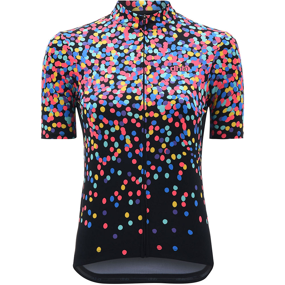 dhb Moda Womens Jersey - Speckle - Noir/Multi - UK 10