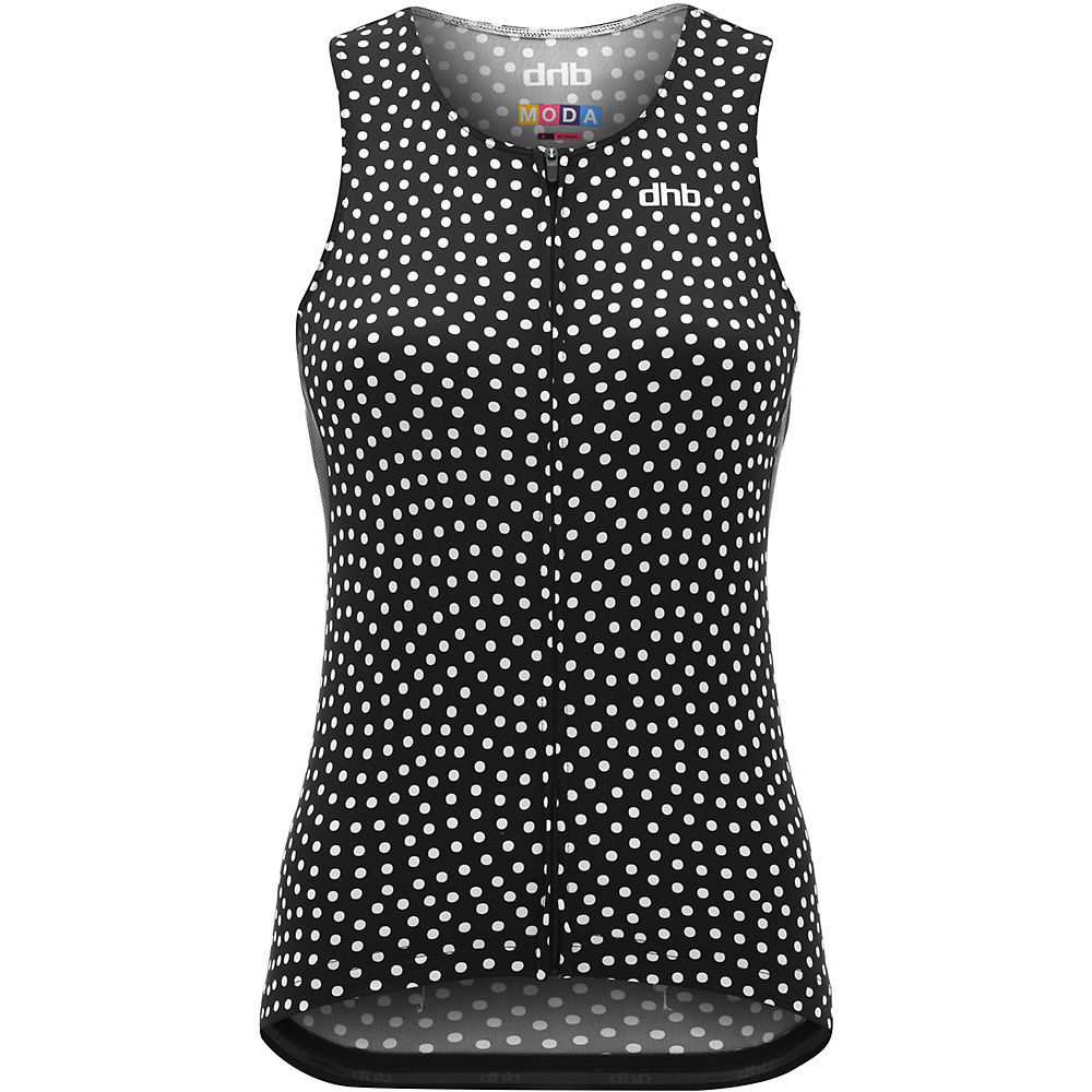 dhb Moda Womens Sleeveless Jersey - Kyoto - Noir - blanc - UK 10