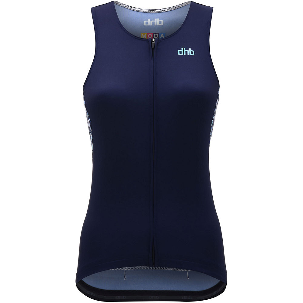 dhb Moda Womens Sleeveless Jersey - Orchid - Marine - UK 14