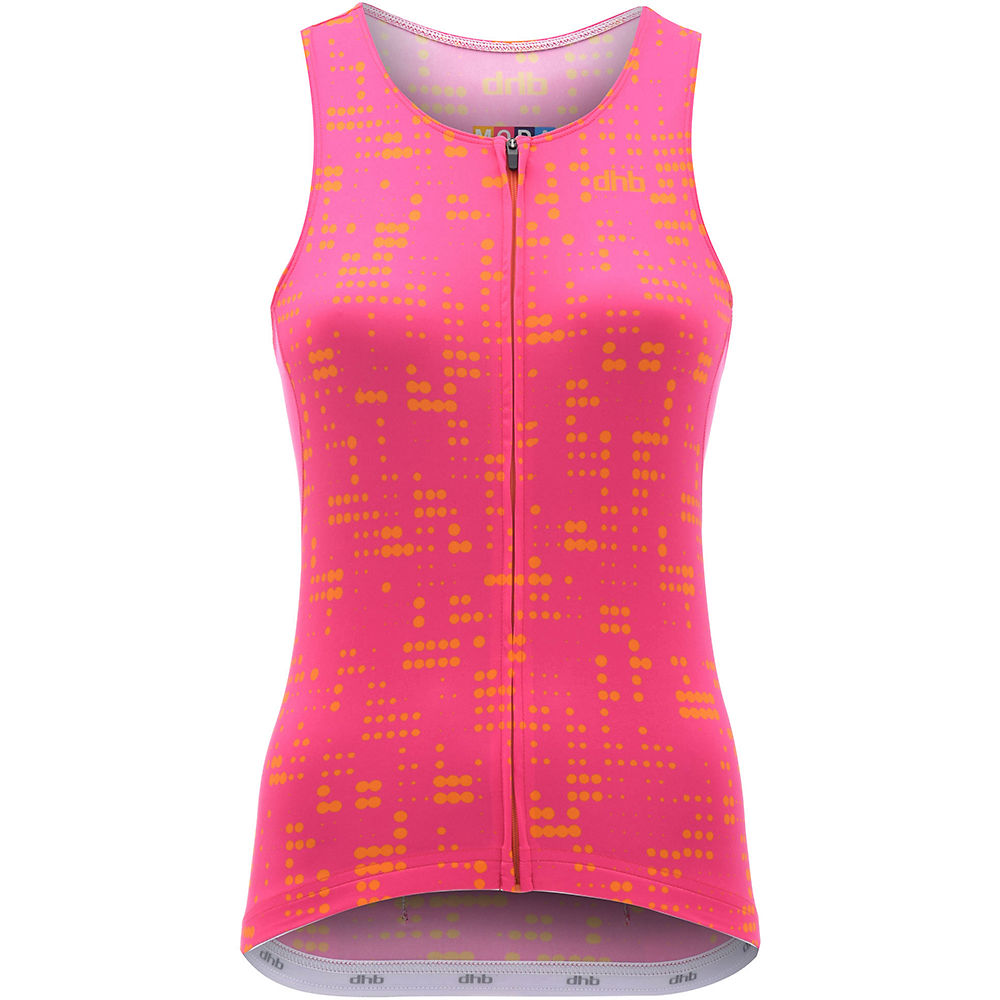 dhb Moda Womens Sleeveless Jersey - Hibiscus - Rose - UK 14