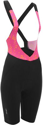 dhb Moda Womens Bib Shorts - Hibiscus  - Pink-Orange - UK 8, Pink-Orange