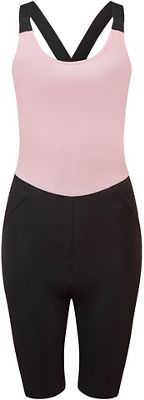dhb Moda Womens High Cut Bib Shorts - BLACK-PINK - UK 12}, BLACK-PINK