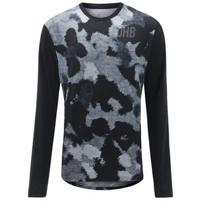 dhb MTB Long Sleeve Trail Jersey - Camo - Noir-Gris