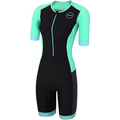 Zone3 Women's Aquaflo Plus Trisuit 2019 - Black-Grey-Mint - S}, Black-Grey-Mint