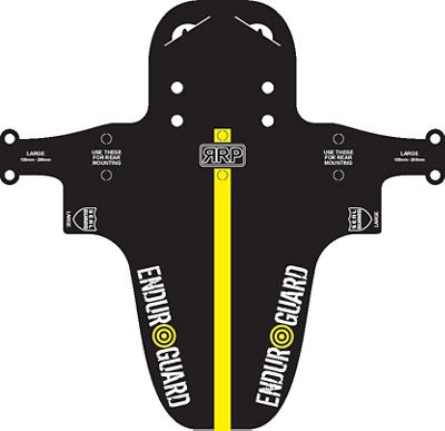 RapidRacerProducts Enduroguard V3 Fixed Front Mudguard - Black-Yellow - Standard, Black-Yellow