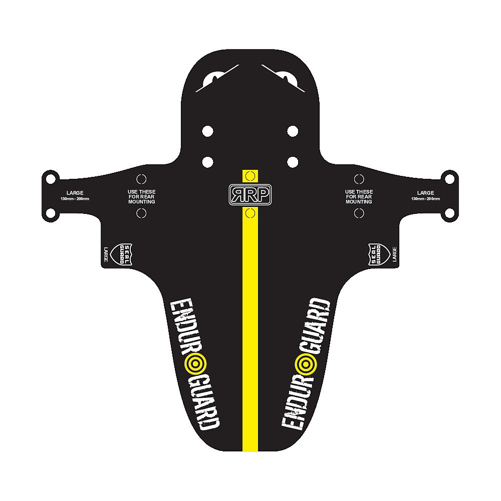 RapidRacerProducts Enduroguard V3 Front Mudguard - Noir/Jaune, Noir/Jaune