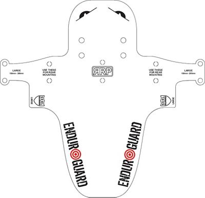 RapidRacerProducts Enduroguard V3 Front Mudguard - Bianco/Nero, Bianco/Nero
