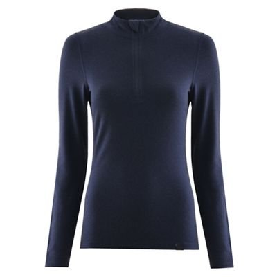 Föhn Merino Women's LS Zip Baselayer (250) - Marine - UK 14, Marine