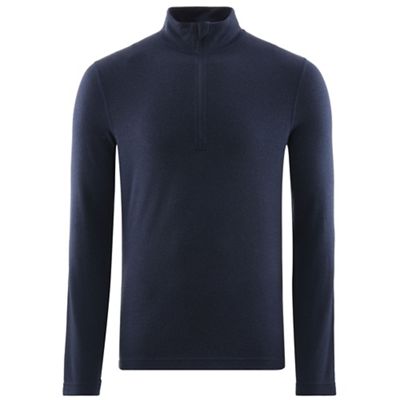 Maillot de corps Föhn Mérinos (250, manches longues, fermeture zippée) - Marine, Marine