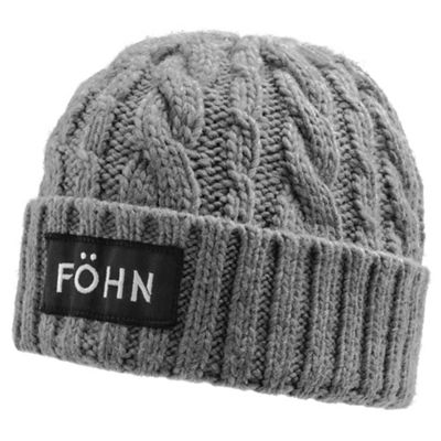 Föhn Logo Beanie - Grey Marl - One Size, Grey Marl