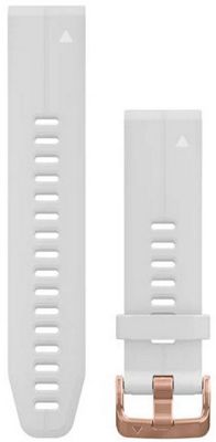 Garmin 20mm QuickFit Silicone Watch Band - White-Rose Gold