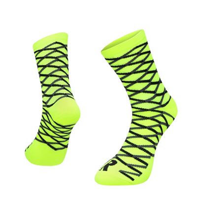 Ratio Ribbons 16cm Sock  - Yellow-Grey, Yellow-Grey