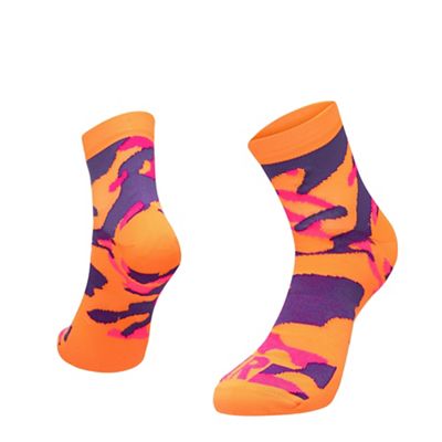 Ratio Camo 10cm Sock AW19 - Orange-Purple - S}, Orange-Purple