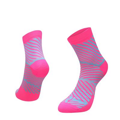 Ratio Grid 10cm Sock AW19 - Pink-Blue - S}, Pink-Blue