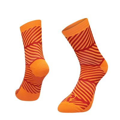 Ratio Grid 16cm Sock AW19 - Orange-Red - L}, Orange-Red