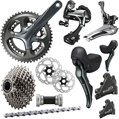 Shimano Tiagra 4720 10 Speed Groupset - Disc - Black - 11-32t, Black