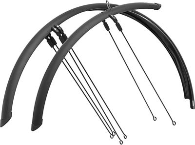 LifeLine Wide Fixed Mudguard Set - Black, Black