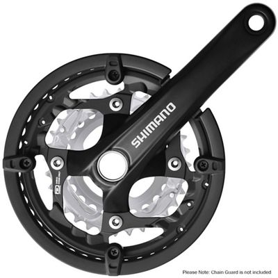 Shimano T551 10sp MTB Chainset - Noir - With Chainguard