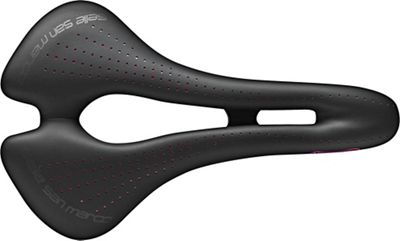 Selle San Marco Aspide Supercomfort Racing Lady Saddle - Noir - Rose - Wide - 142mm Wide, Noir - Rose