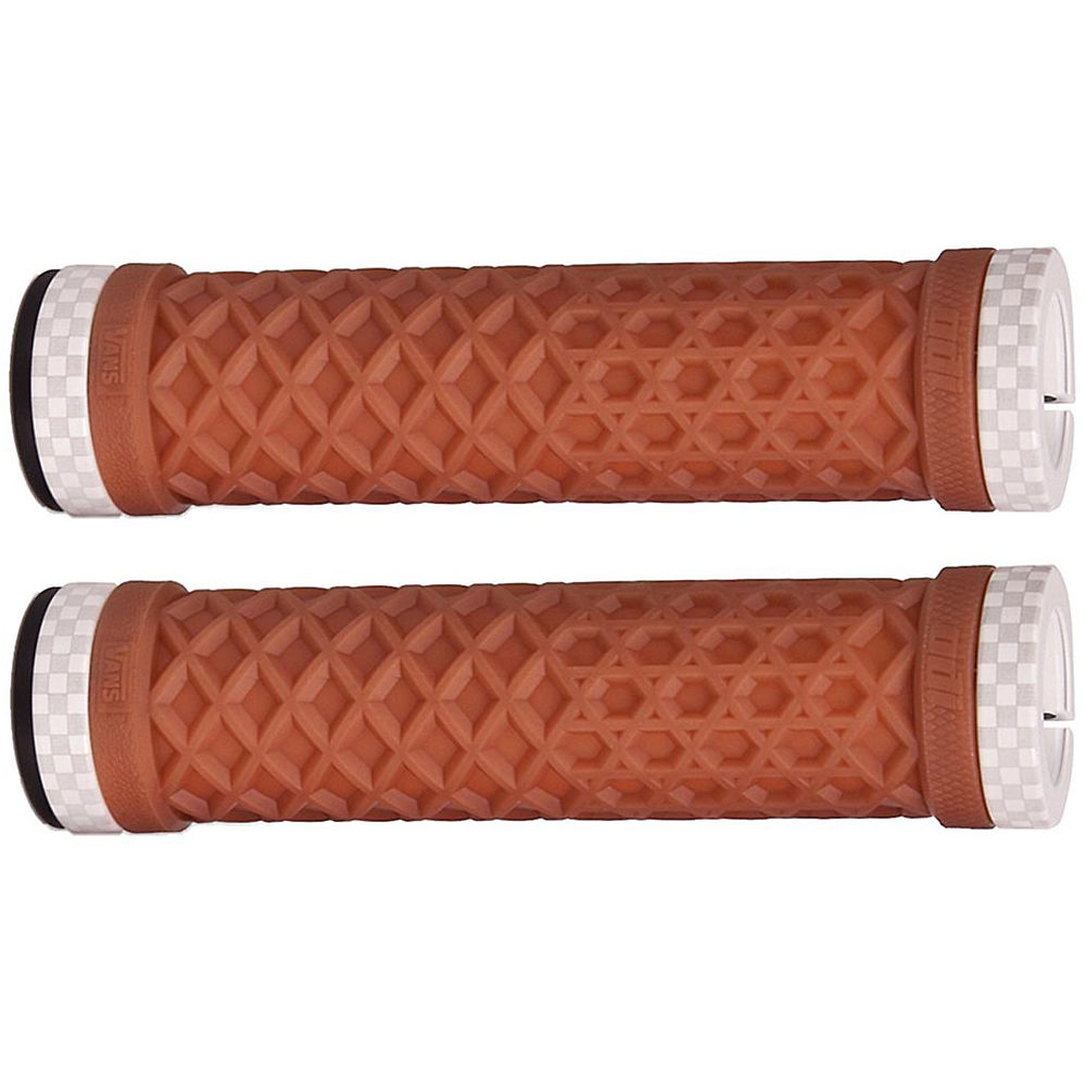 ODI Vans Limited Edition Lock-On Grips - Gum - White Checkered, Gum - White Checkered