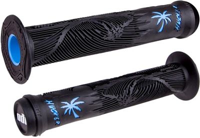 ODI Hucker Signature BMX Grips - Black - Blue - 160mm}, Black - Blue