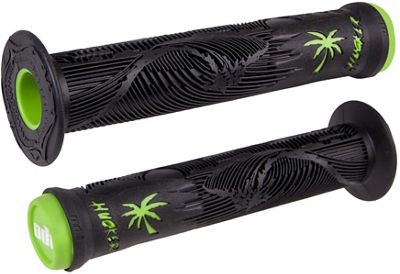 ODI Hucker Signature BMX Grips - Black - Green - 160mm}, Black - Green