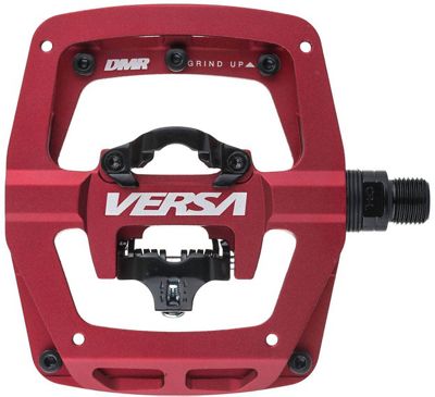 DMR Versa Dual Sided Flat and SPD Pedal - Red, Red