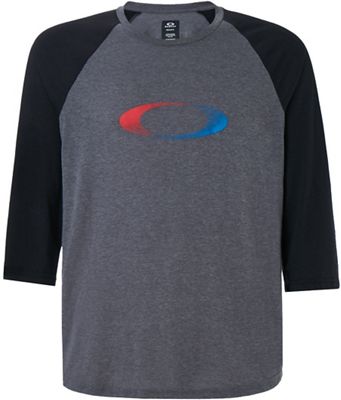 Oakley USA Gradient Ellipse 3-4 T-Shirt  - New Athletic Grey, New Athletic Grey