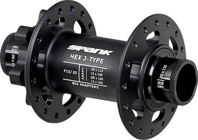 Spank Hex J-Type Front MTB Hub - Black - 15-20mm x 100mm}, Black