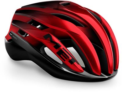 MET Trenta Road Helmet (MIPS) - Black Red Metallic-Matte Glossy - S}, Black Red Metallic-Matte Glossy