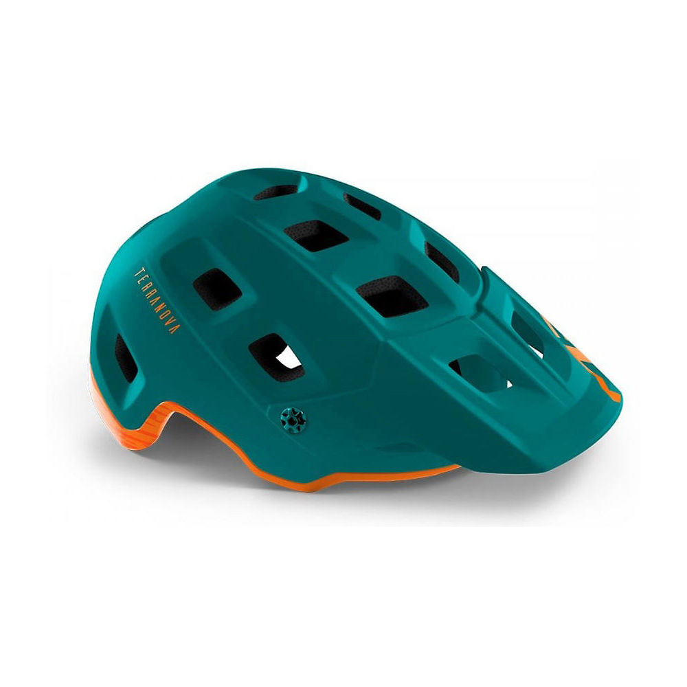 Image of MET Terranova MTB Helmet 2020 - Alpine Green-Orange - S, Alpine Green-Orange