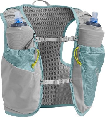 Camelbak Women's Ultra Pro Vest 2x 1L Stow Flask SS19 - Aqua Sea-Silver - Small}, Aqua Sea-Silver