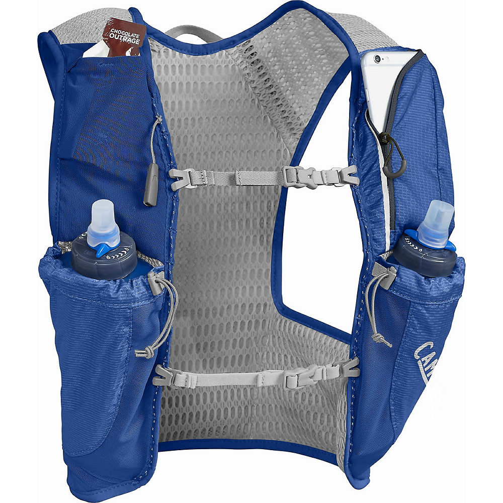 Camelbak Nano Vest with 2 x 1L Quick Stow Flask - Nautical Blue-Silver - Small