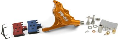 Hope RX4 Flat Mount Complete Caliper - Orange - Front, Orange