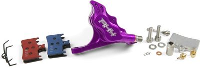 Hope RX4 Flat Mount Complete Caliper - Violet - Rear, Violet