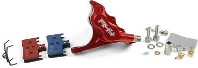 Hope RX4 Flat Mount Complete Caliper - Rouge - Rear, Rouge