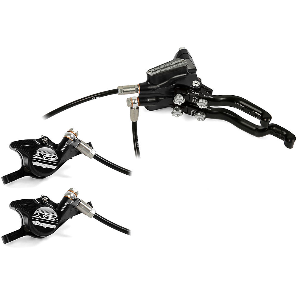 Hope Tech 3 X2 DUO Disc Brake (No Rotor) - Noir - Left Hand, Noir