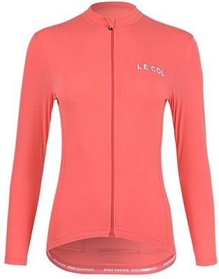 LE COL Women's Pro Long Sleeve Jersey - Flamingo - L}, Flamingo