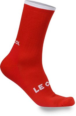 LE COL Tech Wool Cycling Socks - Rouge-Blanc - S/M