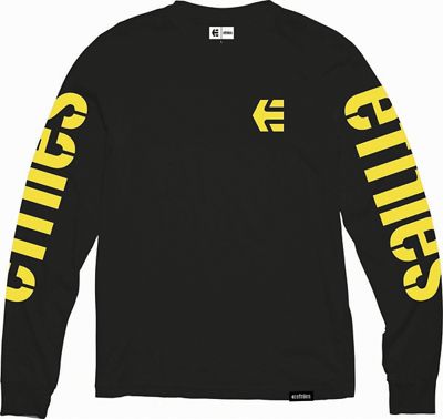 Etnies Icon Long Sleeve Tee 2020 - Nero/Giallo - M, Nero/Giallo