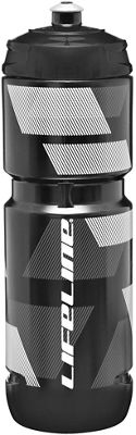 LifeLine Water Bottle 800ml - Black - White - 800ml}, Black - White