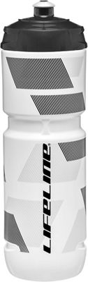 LifeLine Water Bottle 800ml - White - Black - 800ml}, White - Black