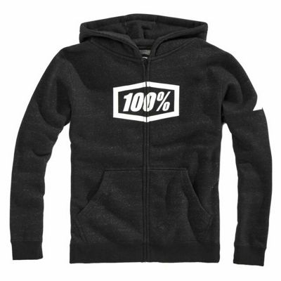 100% Syndicate Youth Zip Hooded Sweatshirt Spring 2012 - Noir - M, Noir